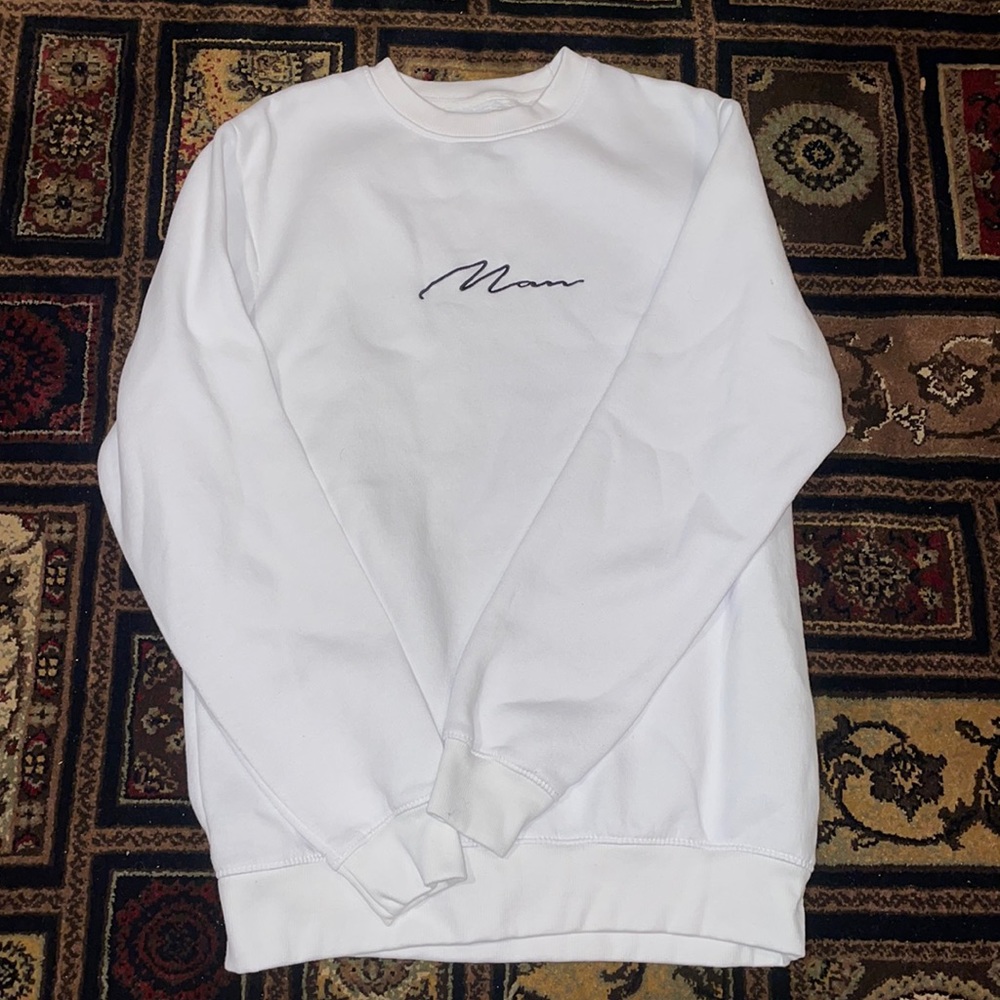Boohooman White Sweatshirt